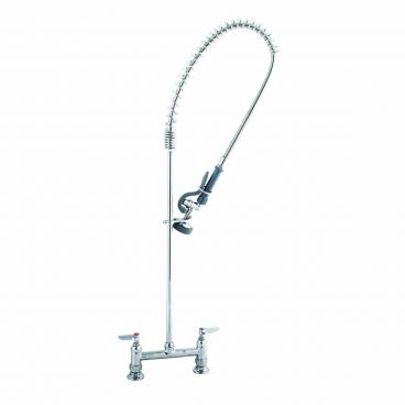 T&S Brass B-0123 8" Deck-Mounted Pre-Rinse Unit with 44" Flexible Hose - 1.15 GPM