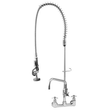 T&S Brass B-0287 8" Center Wall-Mounted Big-Flo Pre-Rinse Unit with Faucet - 1.15 GPM