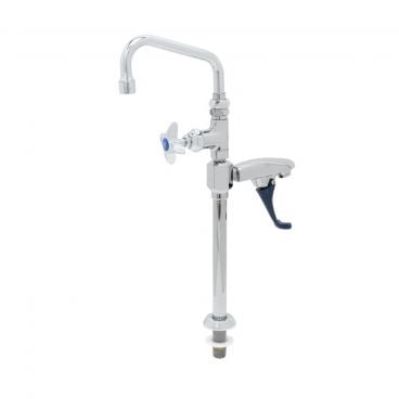 T&S Brass B-1225 Deck-Mounted Combination Glass and Pitcher Filler with 6" Swing Nozzle