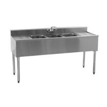 Eagle Group B8C-18 Compartment Underbar Sink with Two 30" Drainboards and One Faucet - 96"