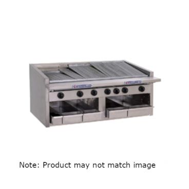 Bakers Pride C-48RS 48" Natural Gas Countertop Charbroiler, Stainless Steel Radiants