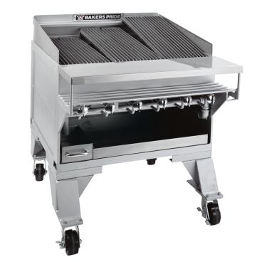 Bakers Pride CH-6 33" Natural Gas 6 Burner Heavy Duty Glo-Stone Charbroiler - 108,000 BTU