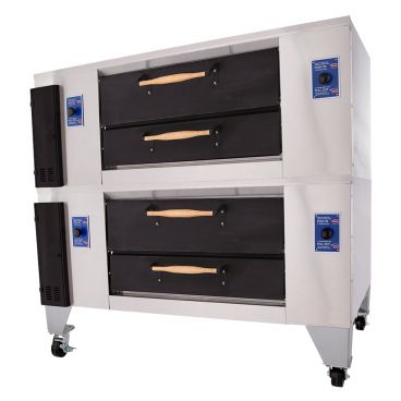 Bakers Pride DS-990-DSP Super Deck Double Deck Liquid Propane Pizza Oven - 140,000 BTU