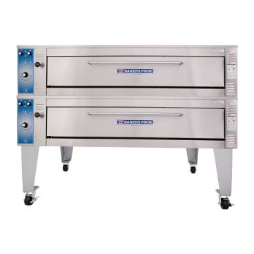 Bakers Pride EP-2-8-5736 Stainless Steel 74" Double Deck Electric Pizza Oven, 220-240v/60/1ph