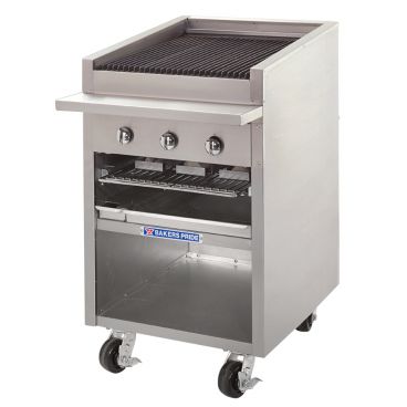 Bakers Pride F-24RS-R 24" Natural Gas Floor Model Charbroiler, Cast Iron Radiants