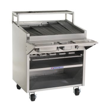 Bakers Pride F-48RS-R 48" Natural Gas Floor Model Charbroiler, Cast Iron Radiants