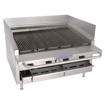Bakers Pride L-36RS 36" Natural Gas Low Profile Countertop Charbroiler, Stainless Steel Radiants