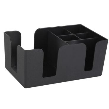 Winco BC-6 Black Plastic Bar Caddy