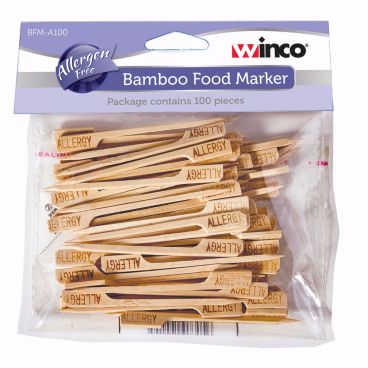 Winco BFM-A100 Allergen Free Bamboo Food Marker