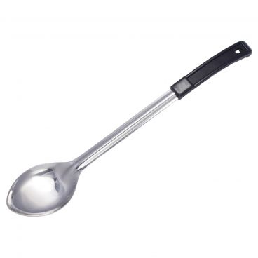 Winco BHON-15 15" Stainless Steel Solid Basting Spoon with Plastic Handle