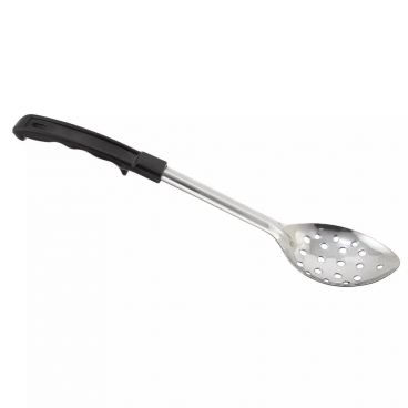 Winco BHPP-13 13" Standard Duty Perforated Stainless Steel Basting Spoon with Coated Handle