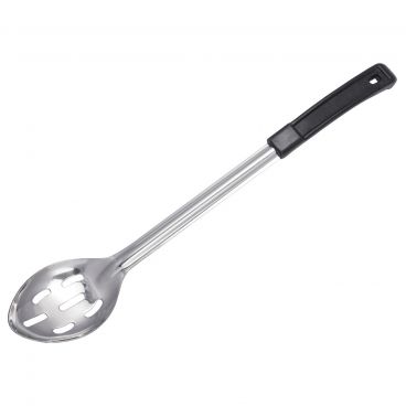 Winco BHSN-11 11" Stainless Steel Slotted Basting Spoon with Plastic Handle