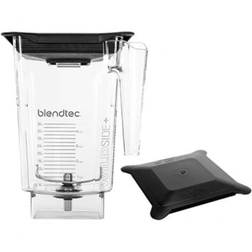 Blendtec 40-710-10 Clear 90 oz WildSide Eastman Tritan Copolyester Plastic Blender Jar With Black Hard Lid