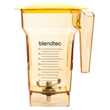 Blendtec 40-711-06 Yellow 75 oz FourSide Eastman Tritan Copolyester Plastic Blender Jar With Yellow Hard Lid