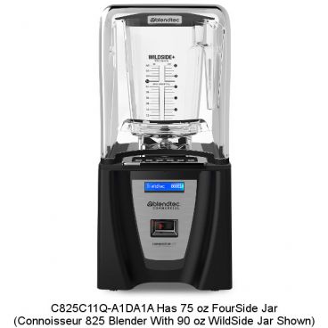 Blendtec C825C11Q-A1DA1A Countertop / In-Counter Connoisseur 825 Blender Package With Sound Enclosure And One 75 oz FourSide Jar, 120V 1800 Watts