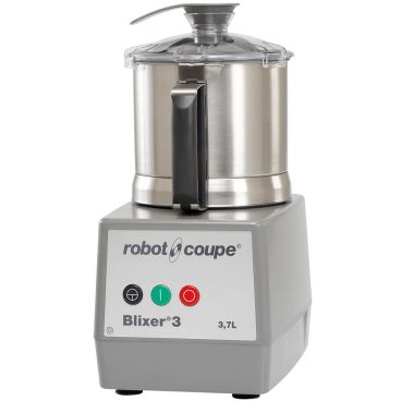 Robot Coupe BLIXER3 Vertical 3.7 Liter Capacity 1-Speed 3,450 RPM Commercial Blender / Mixer / Food Processor With Stainless Steel Bowl With Handle, 120V 1.5 HP