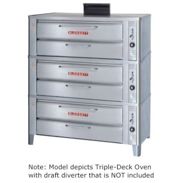 Blodgett 911-TRIPLE_NAT 51” Wide Natural Gas Triple-Deck Bakery Oven - 60,000 BTU