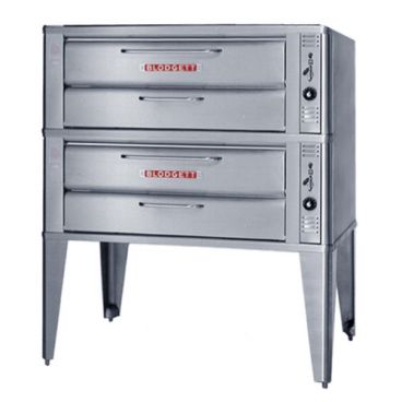 Blodgett 911P-DOUBLE_NAT 51” Wide Natural Gas Double-Deck Pizza Oven With Quick Heat Technology - 54,000 BTU