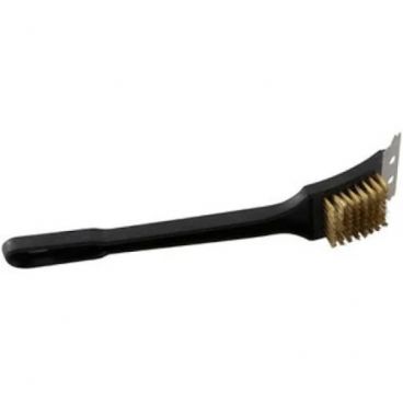 Winco BR-12 Black 12" Grill Brush with Brass Wire