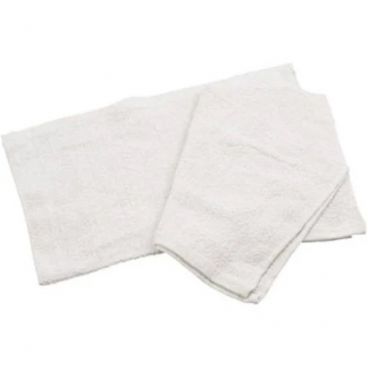 Winco BTW-30 White 16" x 19" Cotton Bar Towel