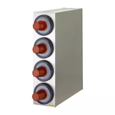 San Jamar C2804 EZ-Fit Stainless Steel 8-46 oz. 4 Cup Dispenser Cabinet