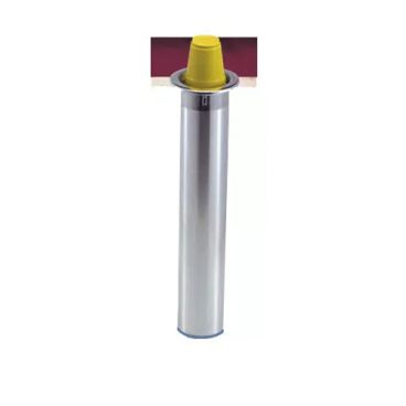 San Jamar C3200CV Stainless Steel Vertical Counter-Mount 6 - 10 oz. Paper or Plastic Cup Dispenser