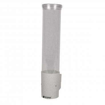 San Jamar C4180CL 16" Small Pull-Type 3-5 oz. Water Cup Dispenser with Throat - Clear Plastic