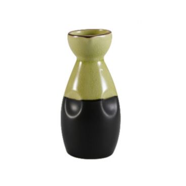 CAC China 666-WP-G 6 oz. Japanese Style Sake Pot, Golden Green