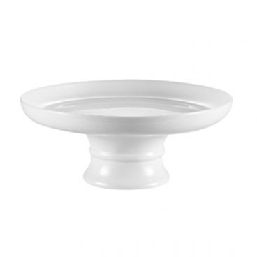 CAC China CKST-10C 10" Super White Porcelain Coupe Cake Stand