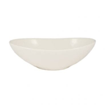 CAC China COL-EG8 16 Oz. Bone White 8" Oval Porcelain Salad/Soup Bowl