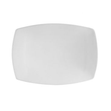 CAC China COP-RT13 Coupe 12.25" Super White Porcelain Rectangular Platter