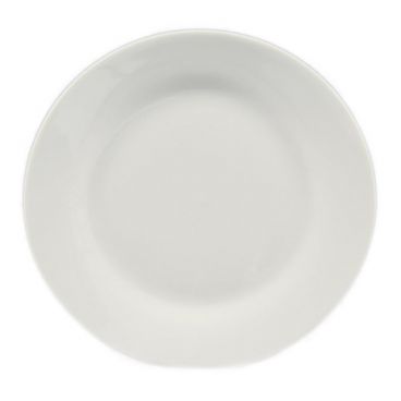 CAC China H-16 Hampton 10.5" Round Super White Porcelain Plate