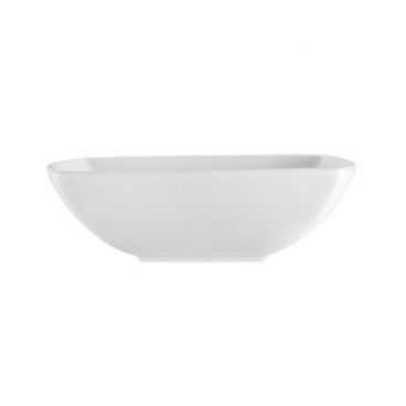 CAC China KSE-B105 Kingsquare 5" Porcelain Square Bowl, Super White