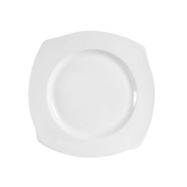 CAC China PHA-16 Philadelphia 10.5" Porcelain Square Plate, Super White