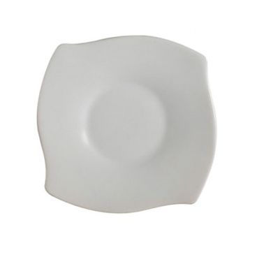 CAC China PHA-2 6" Porcelain Philadelphia Square Saucer, Super White
