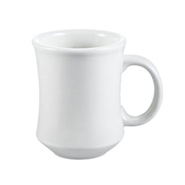 CAC China PM-7-W 7 Oz. American White Ceramic Provo Mug