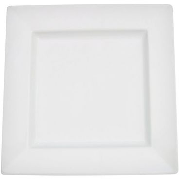 CAC China PNS-120 Prince Square Collection 12 1/2" x 12 1/2" Square 1 1/2" High 22 oz Capacity Super White Porcelain Pasta Bowl