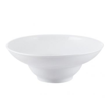 CAC China RCN-408 36 Oz. Super White 8-1/4" Porcelain Round Specialty Mediterranean Salad Bowl