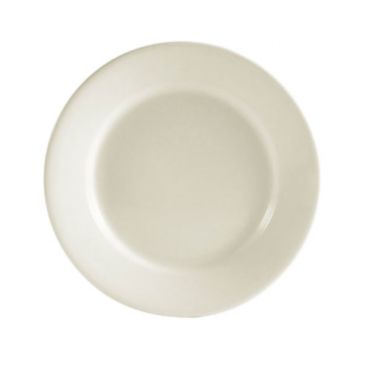 CAC China REC-20 Rolled Edge 11.25" American White Ceramic Dinner Plate