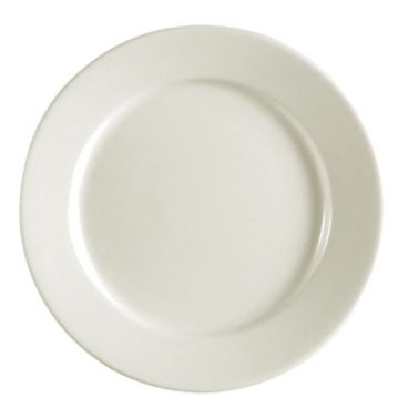CAC China REC-31 Rolled Edge 6.25" American White Ceramic Bread Plate