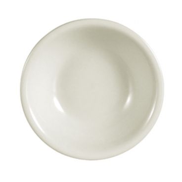 CAC China REC-32 Rolled Edge 3.5 Oz. American White Ceramic Fruit Dish