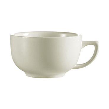 CAC China REC-56 Rolled Edge 14 Oz. American White Ceramic Coffee Cup