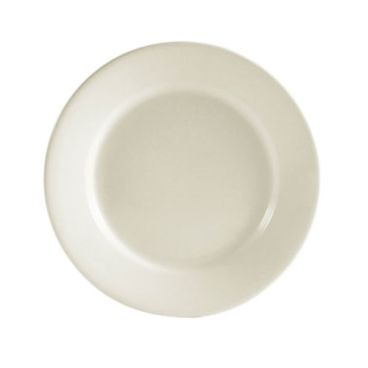 CAC China REC-8 Rolled Edge 9" American White Ceramic Dinner Plate