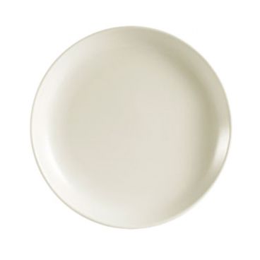 CAC China REC-8C Rolled Edge 9" American White Ceramic Coupe Dinner Plate