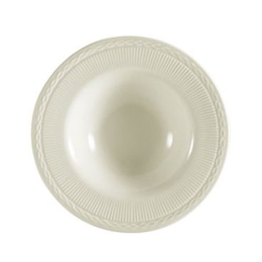 CAC China RID-10 Ridgemont 5.5 Oz. American White Ceramic Grapefruit Bowl