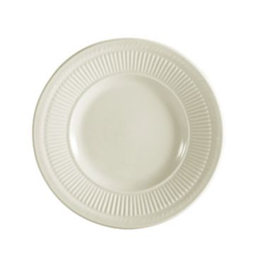 CAC China RID-21 Ridgemont 11.38" American White Ceramic Plate