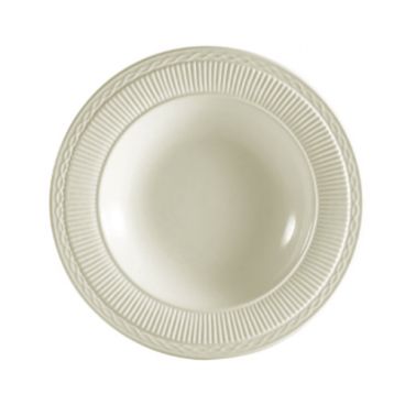 CAC China RID-3 Ridgemont 10.75 Oz. American White Ceramic Soup Plate