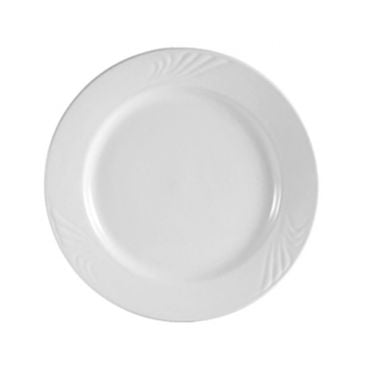 CAC China RSV-5 Roosevelt 5.5" Super White Porcelain Embossed Plate