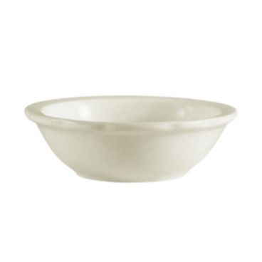 CAC China SC-10 Seville 11 Oz. American White Ceramic Scalloped Edge Grapefruit Bowl