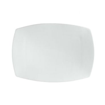 CAC China SHA-93 Sushia 12.5" Super White Porcelain Rectangular Flat Platter
